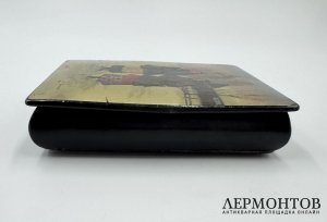 Шкатулка Соперницы. СССР, Федоскино, 1949 год.