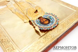 Икона Святой великомученик Дмитрий Солунский. Серебро. Россия, 1908-1917 гг. 