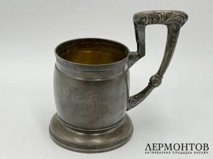 Подстаканник в ст. Модерн. Россия, 2 артель. Серебро 84 пробы, золочение.