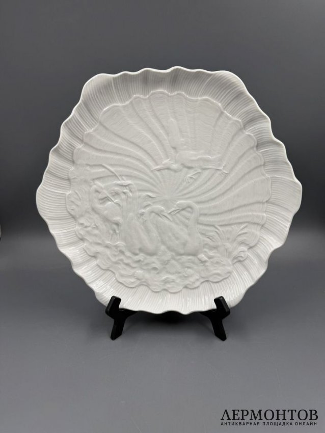 Блюдо для торта из «Лебединого сервиза», 30 × 28 см. Фарфор, Meissen, Германия