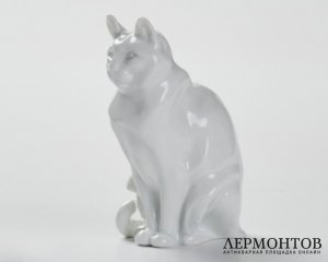 Статуэтка «Сидящая кошка». Фарфор, Rosenthal, Германия, 1926 год