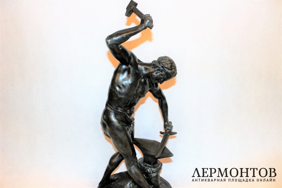 Скульптура. Кузнец. Бронза. Eugene-Ernest Chretien. Франция