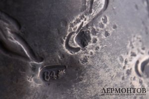 Чернильница в стиле неорококо .Серебро 84 пробы. Россия, посл. четв. XIX в. 