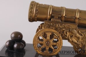 Настольная скульптура Царь-пушка по модели В.П.Крейтана. Россия, XIX в.