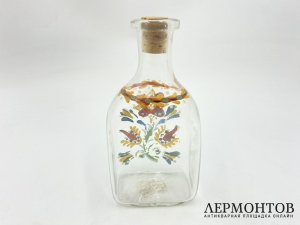 Штоф Цветы. 18 век. Стекло, роспись.