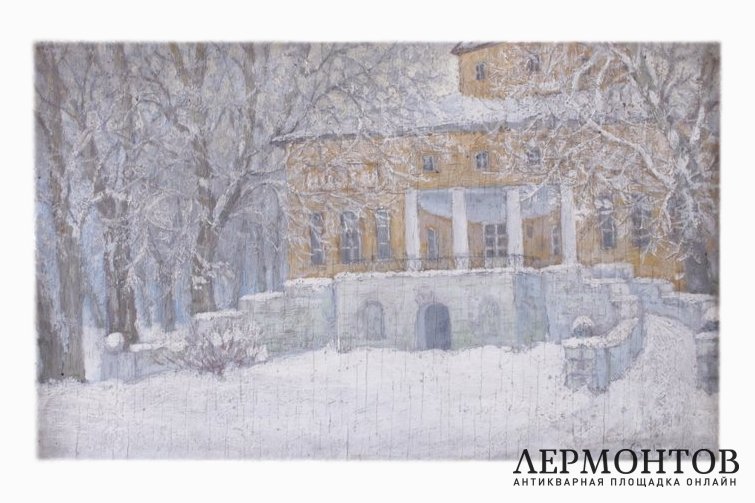 Картина Дворянская усадьба. Россия, худ. Б.М. Боголюбов, нач. 20 в.