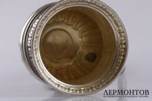 Сосуд для вина с краником. Серебро 800 пробы.  Италия