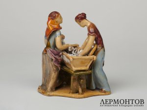 Статуэтка «Прачки». Керамика, Jiří Alexa, Bechyně, Чехословакия, 1942 год