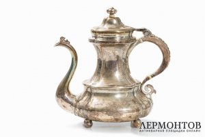 Чайно-кофейный сервиз Губкин. Серебро 84. Российская империя