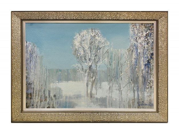 Картина «Февраль». Холст, масло, С. А. Радюк, Россия, 2000 год