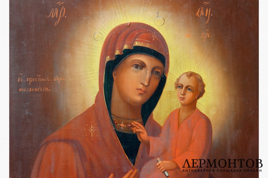 Экспертиза. Икона храмовая. Богоматерь Тихвинская. Россия, вторая пол. XIX в. Масло
