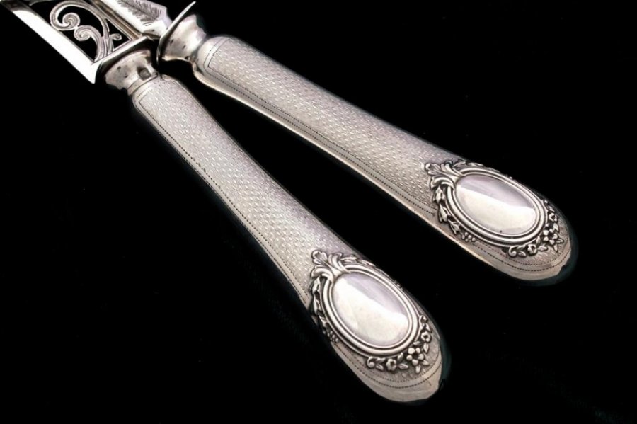 Сервировочный набор из 6 предметов. Серебро 950. Франция