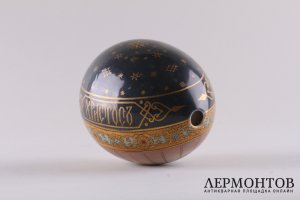 Яйцо пасхальное Христос Воскресе. Фарфор, роспись. Российская империя, рубеж XIX-ХХ в