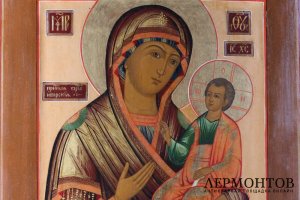 Икона Богоматерь Иверская. Россия, 2 пол. 19 в. Дерево, левкас, темпера.