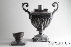 Самовар-ваза квадрат. Федор Эмме. Российская империя, XIX век.