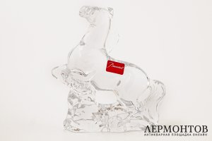 Статуэтка Лошадь. Франция, фирма Baccarat, серия Zodiaque, 2014 год. Хрусталь.