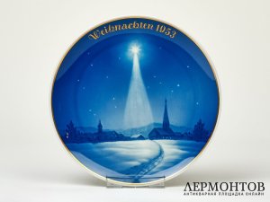 Тарелка настенная «Святая ночь 1953». Фарфор, Rosenthal, Германия