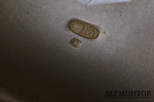 Портсигар рельефный. Серебро 84 пробы. Российская империя.