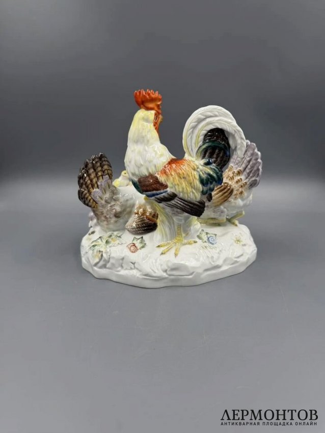 Скульптурная группа «Птичий двор». Фарфор, роспись, Meissen, И. И. Кендлер, Германия