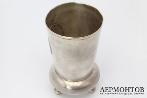 Карандашница, стакан в память открытия Александровской колоны. Серебро. Россия, 1894.