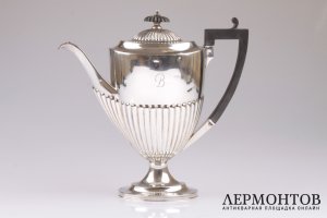 Кофейник G amp S Co. Серебро 925. Англия