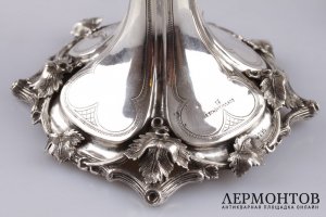 Парные подсвечники. Серебро 812 пробы. Германия, XIX век.