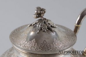 Чайник в стиле ампир. Claude Roussel. Серебро 950 пробы. Франция,  XIX в.