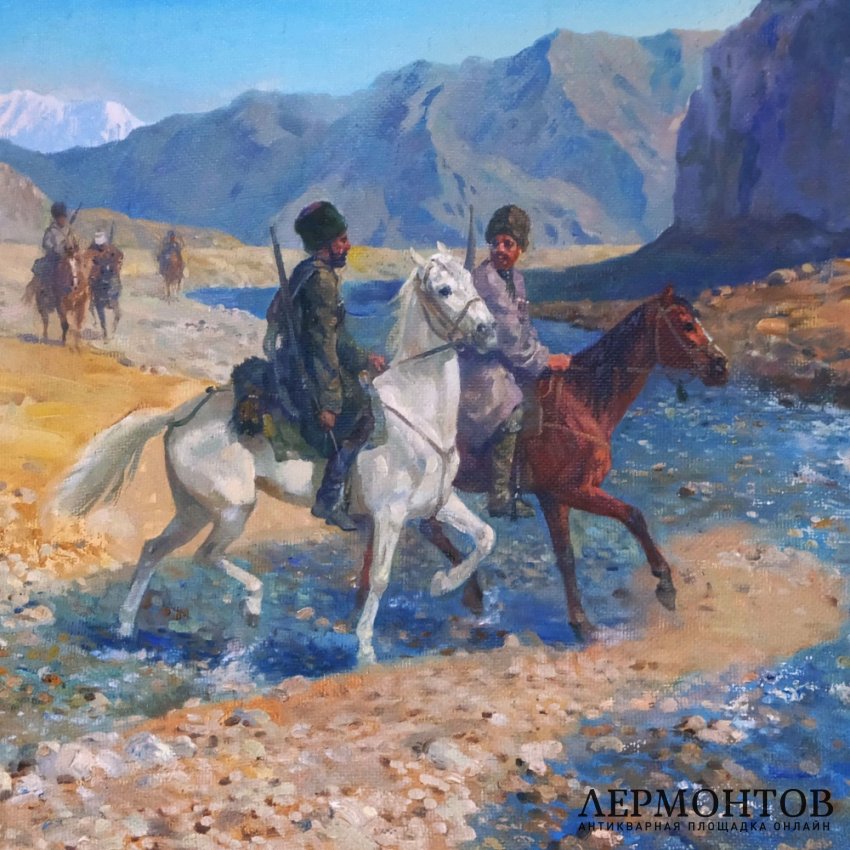 Картина.  В походе. В. А. Овчинников.
