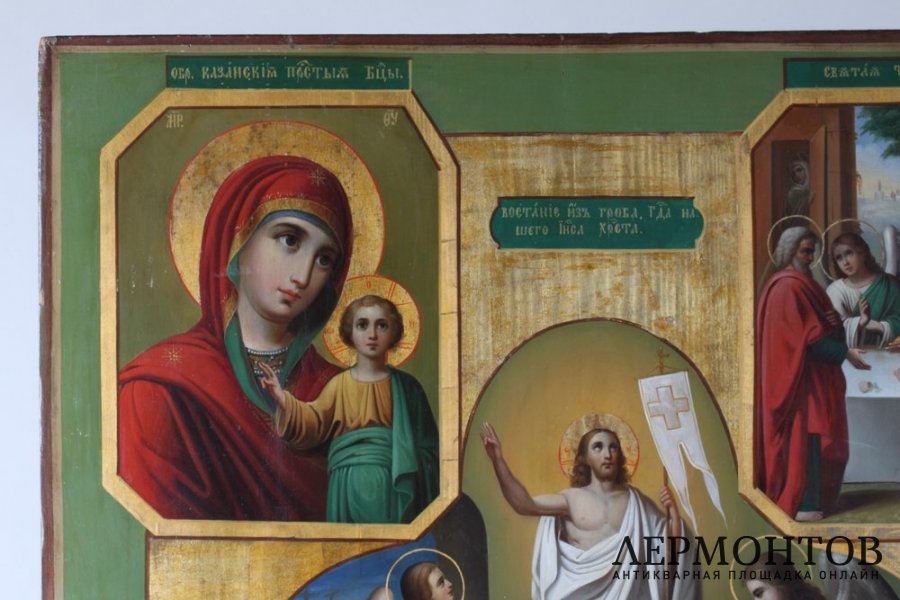 Икона многочастная Воскресение Христово. Россия, начало 20 века.
