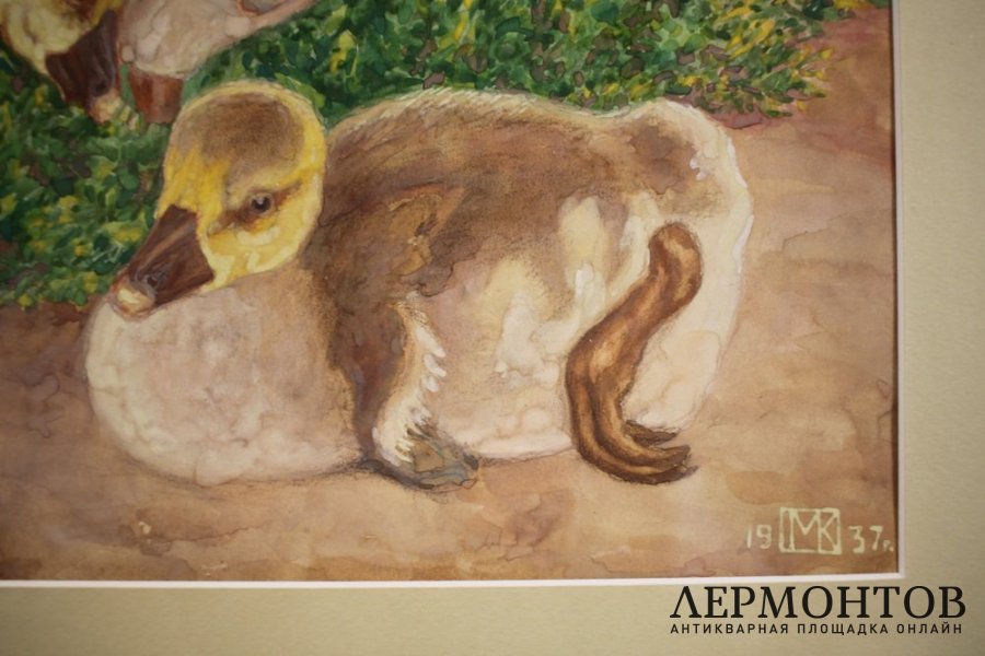 Картина. Утята. М.И. Климентов. 1937 год.