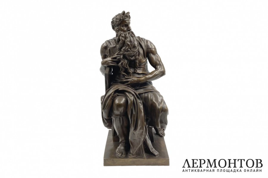 Скульптура Моисей. Франция, Микеланджело, Ф. Барбедьенн, 1860-е гг. Бронза, патина.