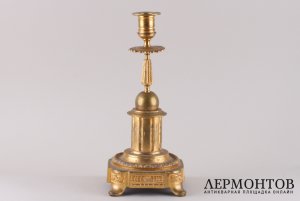 Подсвечник. Бронза, золочение. Франция, Париж, конец 19 в. 
