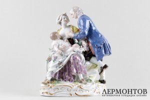Скульптурная аллегория Семья. Германия, MEISSEN, XIX век.