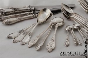 Столовый сервиз Radke. Серебро 84. Российская империя