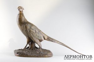 Скульптура Фазан.  Франция, Париж, автор модели Clovis Masson, кон. 19 в. Бронза.