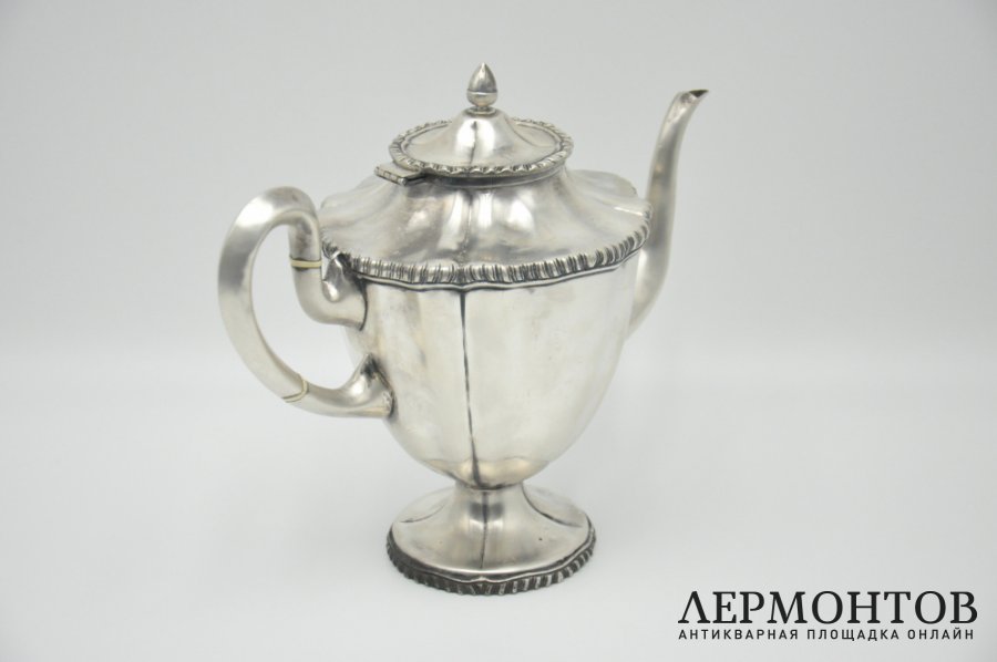 Чайник заварочный большой. Серебро 925 пробы. Мексика, Maciel, 1930-40е гг.
