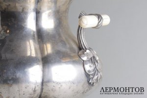 Самовар Цветы. Александр Кач. Мельхиор, кость. Российская империя, XIX в.