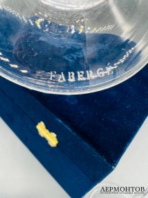 Парные фужеры для шампанского. Хрусталь, золочение, Faberge, Франция, современная работа