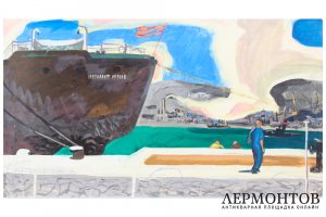 Картина. Металлург Аносов, 1960-е гг. Л.С. Курзенков. Бумага, гуашь.