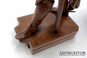 Парные скульптуры Воины. Франция, Париж, посл. тр. 19 в., E. Picault. Бронза, патина.