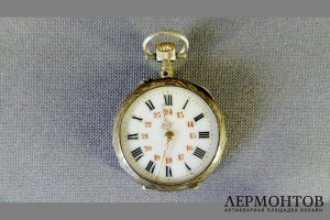 Дамские карманные часы. Серебро 800, золочение. Западная Европа. 