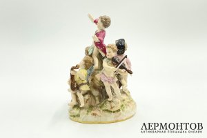 Статуэтка Музыканты. Германия, Meissen, кон. 19 - нач. 20 в. Фарфор.