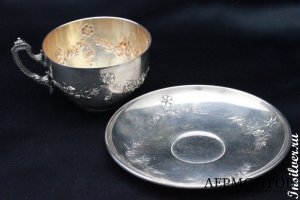 Кофейная пара. Серебро 950. Франция