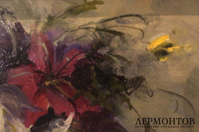 Картина КОЗОРЕЗЕНКО П.П.ст.  Букет с лилиями. 2017 год