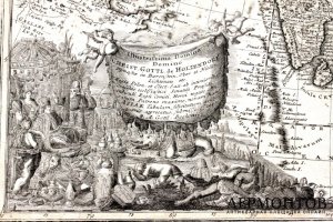 Карта. Азия. Российская империя, Хоманн. 1744 год.