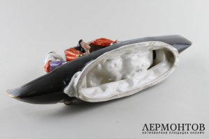 Композиция Сцена из жизни Венеции. Фарфор. Royal Dux, Чехословакия, 1920-30 гг.