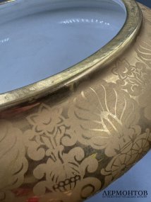 Кашпо с танцующими нимфами. Фарфор, живопись, золочение, Castel Limoges, Франция, начало 20 века