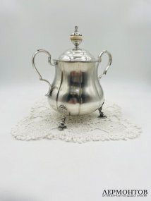 Сахарница на ножках. Серебро 84 пробы, Россия, 1886 год