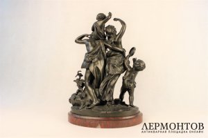 Скульптура. Семья Бахуса. Бронза. Clodion. Франция. Кон. XIX в.