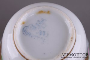 Чайная пара. Фарфор. Завод М. Куриного, до 1917 г.